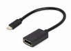 EAN 8716309124119 - Gembird A-CM-DPF-02 adaptador de cable de vídeo 0,15 m USB Tipo C DisplayPort Negro imagen 1