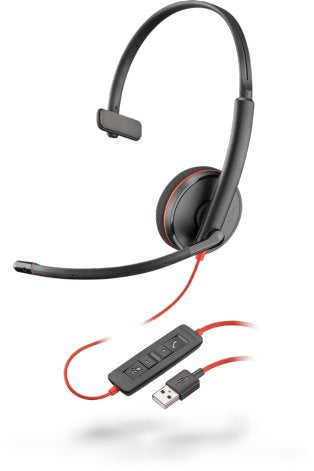 EAN 0017229165847 - Poly Blackwire C3210 Auriculares Alámbrico Diadema Llamadas/Música USB tipo A Negro, Rojo imagen 1