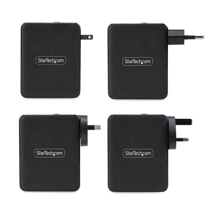 EAN 0065030911696 - StarTech.com 3114GCU-WALL-CHARGER cargador de dispositivo móvil Universal Negro Corriente alterna Carga r imagen 5
