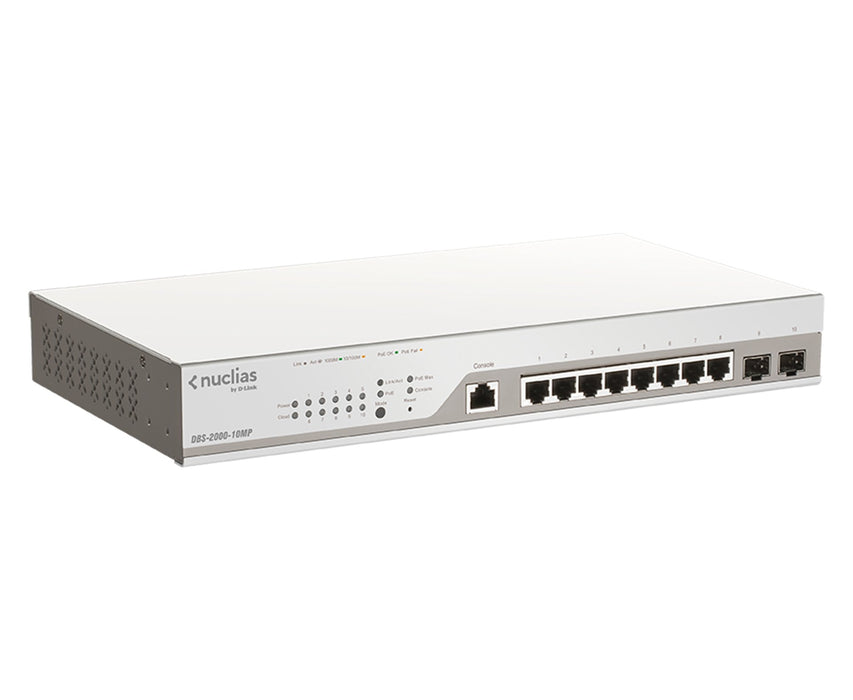 EAN 0790069442933 - D-Link DBS-2000-10MP switch Gestionado L2 Gigabit Ethernet (10/100/1000) Energía sobre Ethernet (PoE) Gri imagen 2