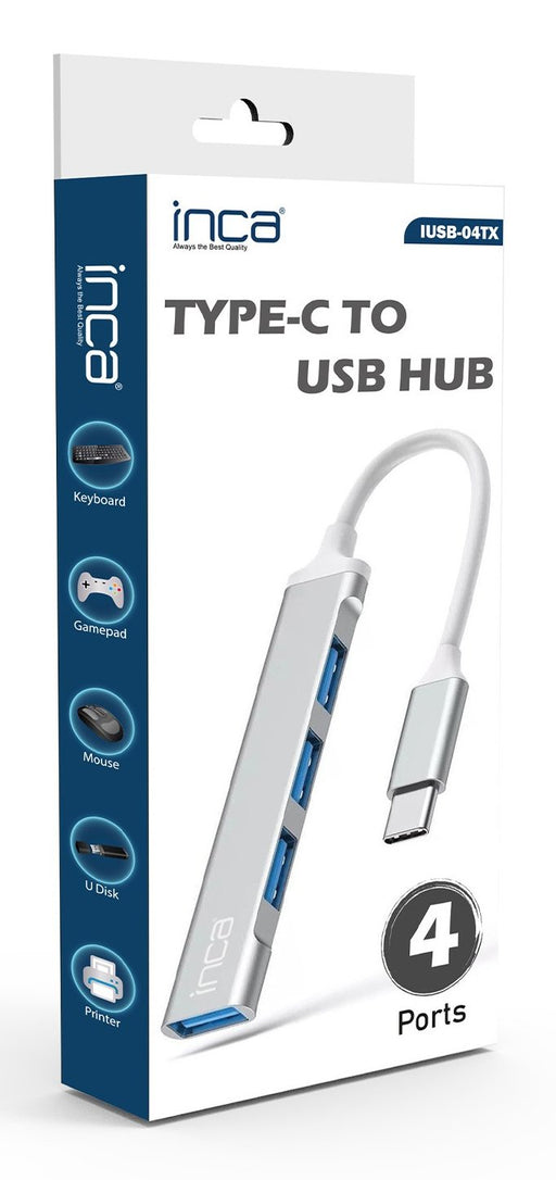 EAN 8681949014956 - Inca IUSB-04TX hub de interfaz USB Tipo C 5000 Mbit/s Plata, Blanco imagen 2
