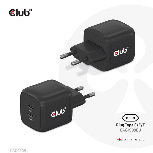 EAN 8719214472382 - CLUB3D CAC-1909EU cargador de dispositivo móvil Teléfono móvil, Portátil, Smartphone Negro Corriente alte imagen 1