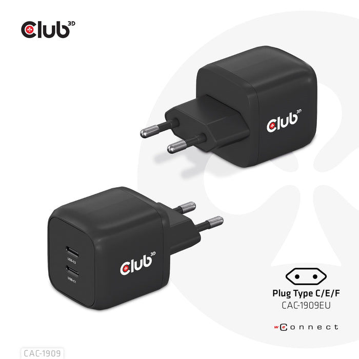 EAN 8719214472382 - CLUB3D CAC-1909EU cargador de dispositivo móvil Teléfono móvil, Portátil, Smartphone Negro Corriente alte imagen 1