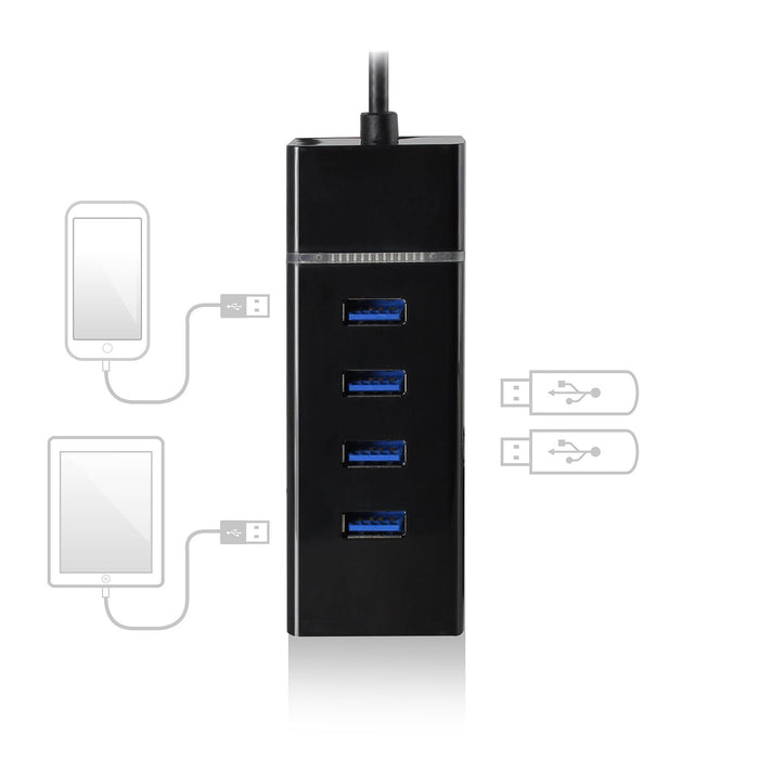 EAN 8054392614620 - Ewent EW1137 hub de interfaz USB 3.2 Gen 1 (3.1 Gen 1) Type-C 5000 Mbit/s Negro imagen 4