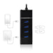 EAN 8054392614620 - Ewent EW1137 hub de interfaz USB 3.2 Gen 1 (3.1 Gen 1) Type-C 5000 Mbit/s Negro imagen 4