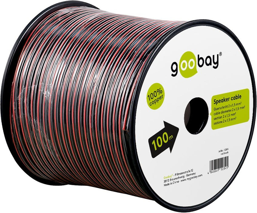 EAN 4040849150845 - Goobay 15084 cable de audio 100 m Negro, Rojo imagen 6