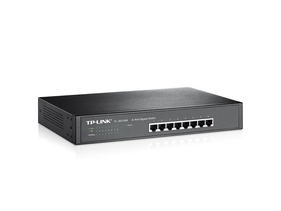 EAN 6935364020019 - TP-Link TL-SG1008 No administrado Gigabit Ethernet (10/100/1000) 1U Negro imagen 2