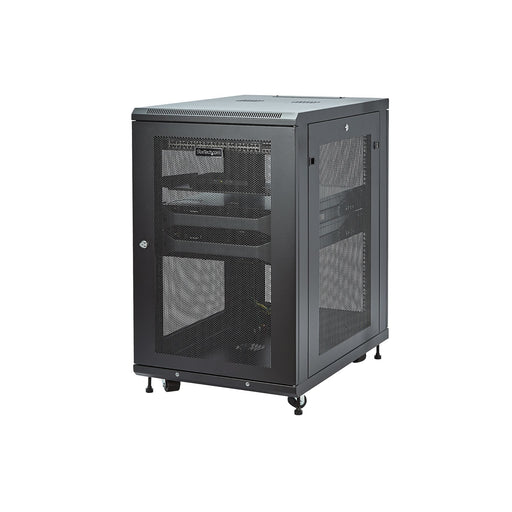 EAN 0065030870238 - StarTech.com RK1833BKM armario rack Rack o bastidor independiente Negro imagen 2