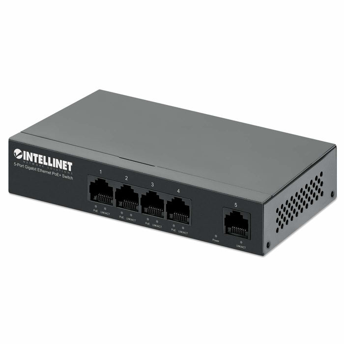 EAN 0766623561792 - Intellinet 561792 switch Gigabit Ethernet (10/100/1000) Energía sobre Ethernet (PoE) Negro imagen 1