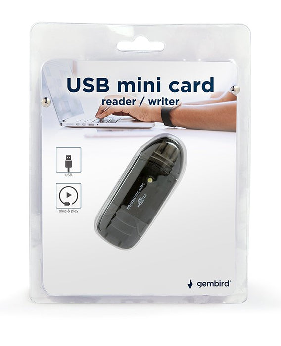 EAN 8716309072007 - Gembird FD2-SD-1 lector de tarjeta USB 2.0 Negro imagen 3