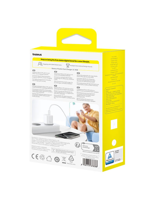 EAN 6932172678388 - Baseus P10176800213-00 cargador de dispositivo móvil Universal Blanco Corriente alterna Carga rápida Inte imagen 7
