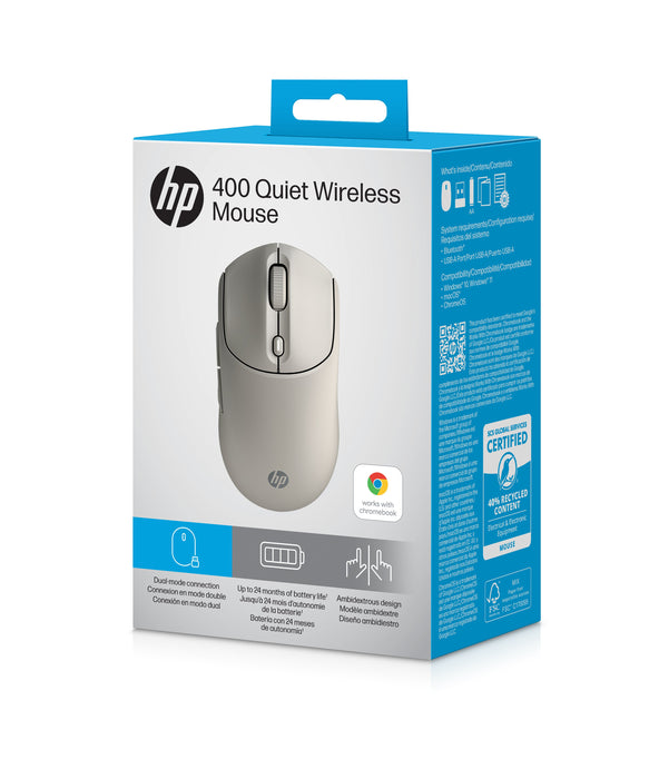 EAN 0198701895374 - HP 400 Quiet Maple Wireless Mouse ratón Hogar Ambidextro RF Wireless + Bluetooth 6000 DPI imagen 13