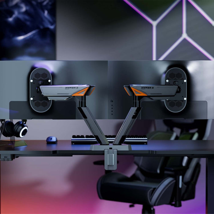 EAN 8435739902608 - AISENS DT38TSRRGB-349 soporte para monitor 96,5 cm (38") Escritorio Negro, Blanco imagen 5