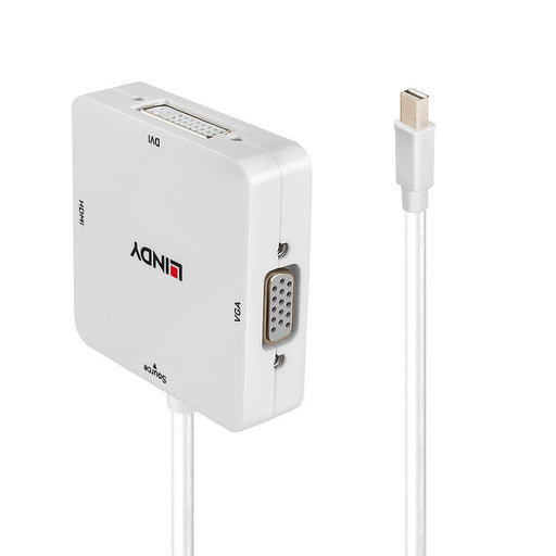 EAN 4002888382977 - Lindy 38297 adaptador de cable de vídeo 0,15 m Mini DisplayPort DVI-D + VGA (D-Sub) + HDMI Blanco imagen 1