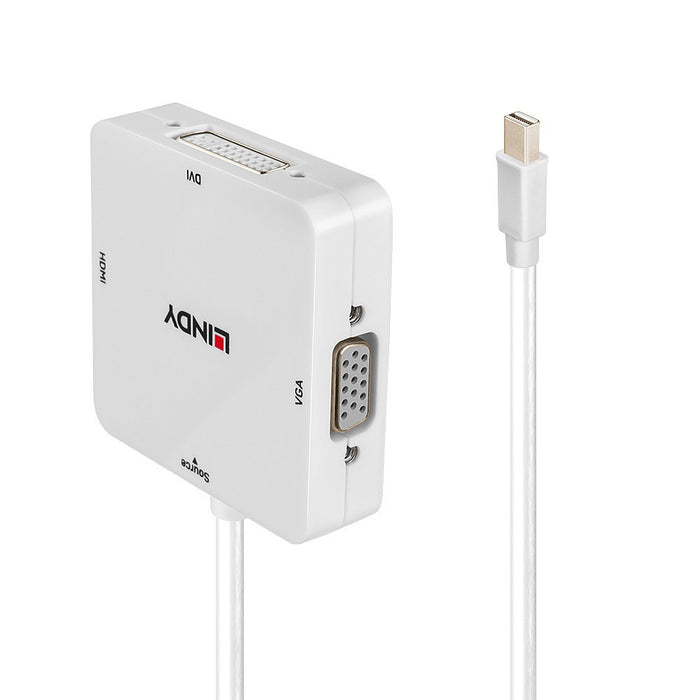 EAN 4002888382977 - Lindy 38297 adaptador de cable de vídeo 0,15 m Mini DisplayPort DVI-D + VGA (D-Sub) + HDMI Blanco imagen 1