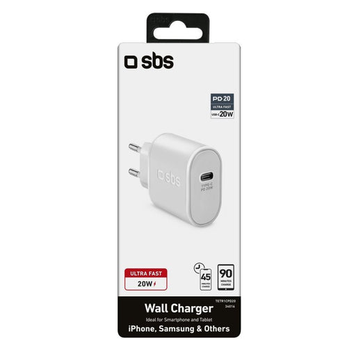 EAN 8018417334016 - SBS TETR1CPD20 adaptador e inversor de corriente Interior 20 W Blanco imagen 2