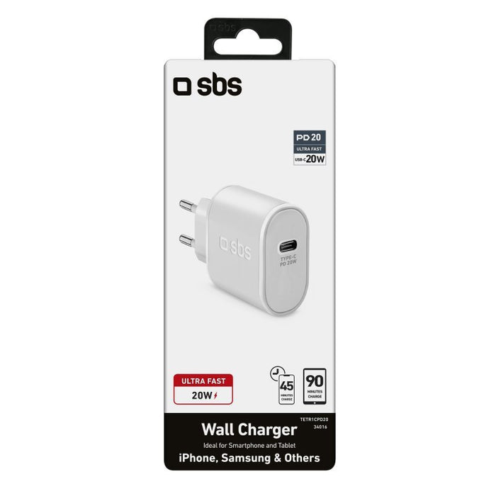 EAN 8018417334016 - SBS TETR1CPD20 adaptador e inversor de corriente Interior 20 W Blanco imagen 2