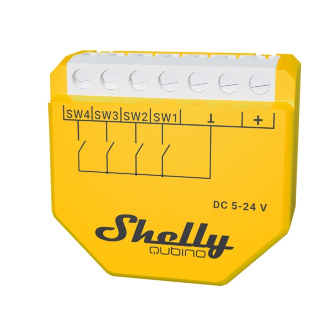 EAN 3800235269084 - Shelly Qubino Wave i4 DC Interruptor inteligente Amarillo imagen 4