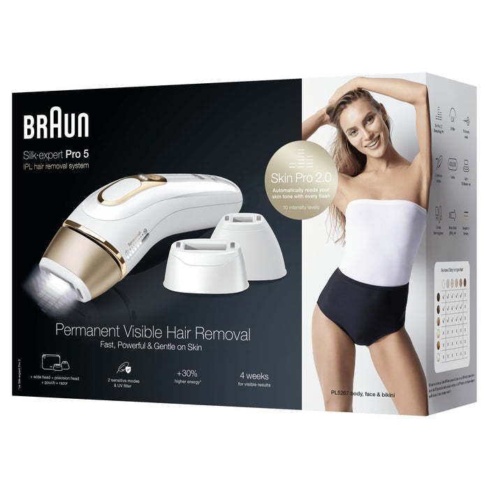 EAN 4210201423423 - Braun Silk-expert Pro Silk·expert Pro 5 PL5267 Luz pulsada intensa (IPL) Oro, Blanco imagen 5