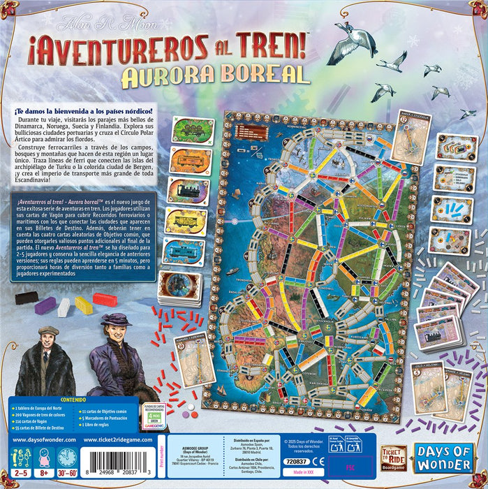 EAN 824968208373 - Asmodee DW720837 juego de tablero ¡Aventureros al Tren! Aurora boreal 60 min Juego de mesa Estrategia imagen 2
