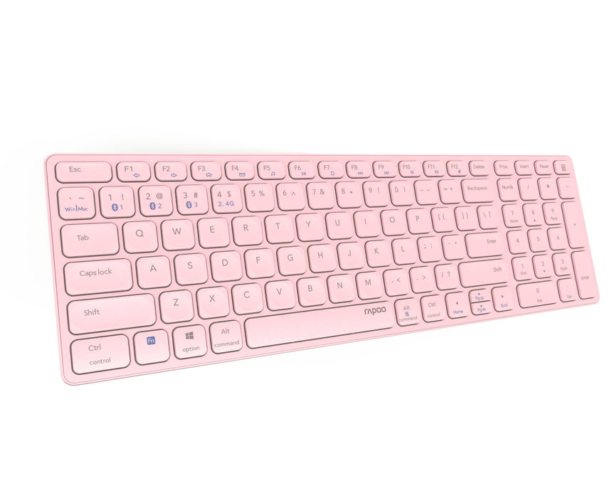 EAN 6940056121615 - Rapoo E9700M teclado Oficina RF Wireless + Bluetooth QWERTY Inglés internacional Rosa imagen 3