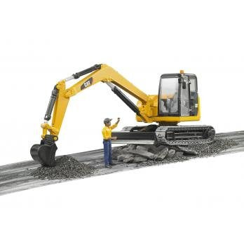 EAN 4001702024666 - BRUDER Cat Mini Excavator with worker imagen 4