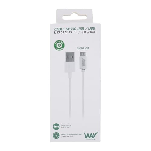 EAN 3303170097779 - T'nB WCBMUSB1 cable USB 1 m USB A Micro-USB B Blanco imagen 3