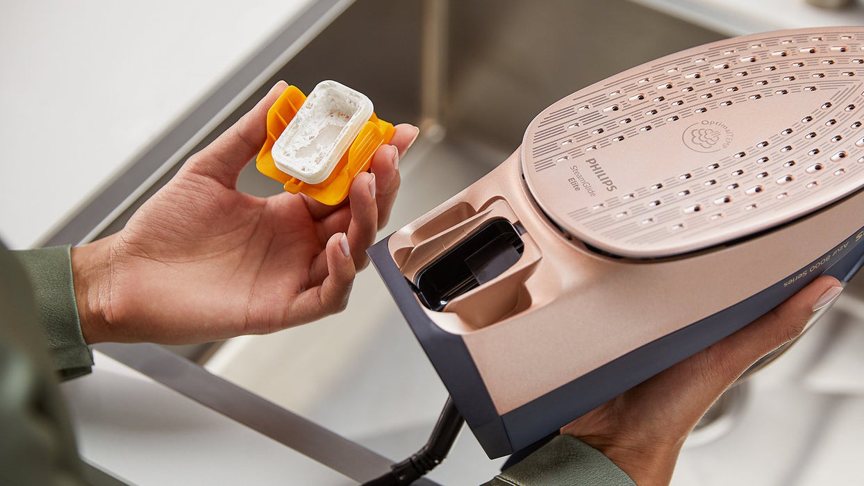 EAN 8720389004681 - Philips DST8050/20 plancha Plancha a vapor Suela SteamGlide Elite 3000 W Azul, Oro imagen 14