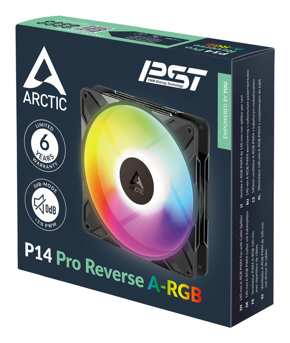 EAN 4895265000607 - ARCTIC Freezer P14 Pro Reverse A-RGB Carcasa del ordenador Ventilador 14 cm Negro 1 pieza(s) imagen 6