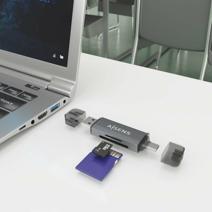 EAN 8435739901205 - AISENS ASCR-2AC08-GR lector de tarjeta USB 3.2 Gen 1 (3.1 Gen 1) Type-A/Type-C imagen 5