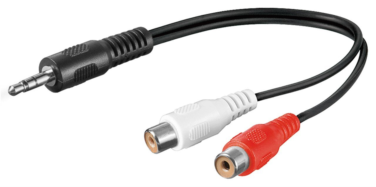 EAN 4040849506000 - Goobay 50600 cable de audio 0,2 m 3,5mm 2 x RCA Negro, Rojo, Blanco imagen 1