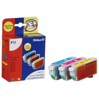 EAN 4018474106650 - Pelikan P21 cartucho de tinta 3 pieza(s) Cian, Magenta, Amarillo imagen 1