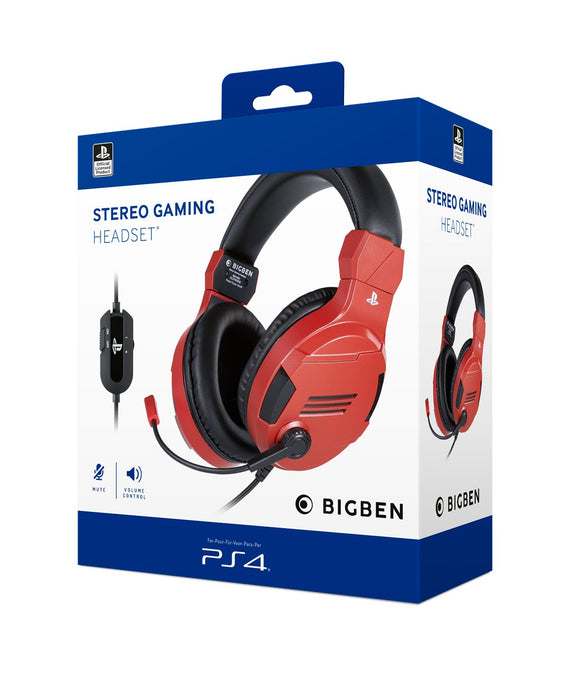 EAN 3499550381429 - Bigben Interactive PS4OFHEADSETV3R auricular y casco Auriculares Alámbrico Diadema Juego Rojo imagen 6