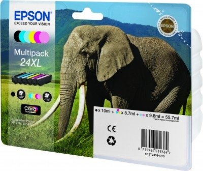 EAN 8715946519371 - Epson Elephant C13T24384020 cartucho de tinta 1 pieza(s) Original Negro, Cian, Cian claro, Magenta claro, imagen 2