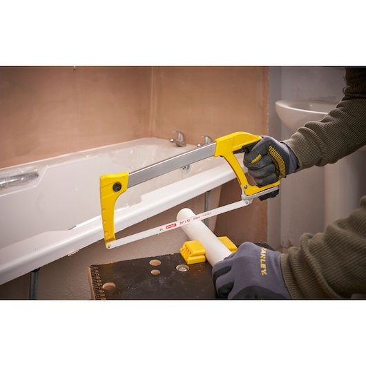 EAN 3253561201103 - Stanley 1-20-110 sierra Sierra de arco 30,5 cm Negro, Acero inoxidable, Amarillo imagen 7