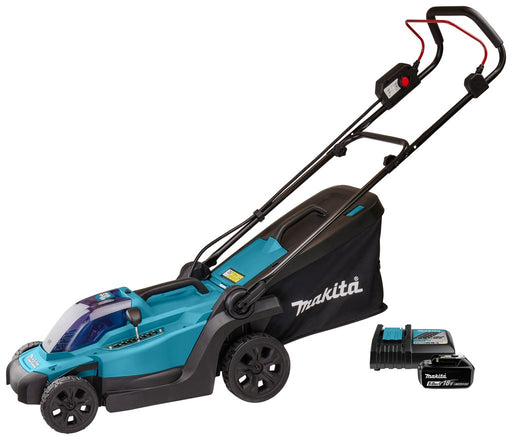 EAN 0088381757942 - Makita DLM330RT cortadora de césped Cortacésped manual Batería Negro, Azul imagen 1