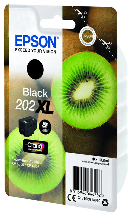 EAN 8715946646282 - Epson Kiwi 202XL cartucho de tinta 1 pieza(s) Original Alto rendimiento (XL) Negro imagen 3