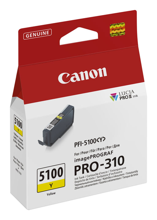 EAN 4549292243109 - Canon PFI-5100 Y cartucho de tinta 1 pieza(s) Original Amarillo imagen 2