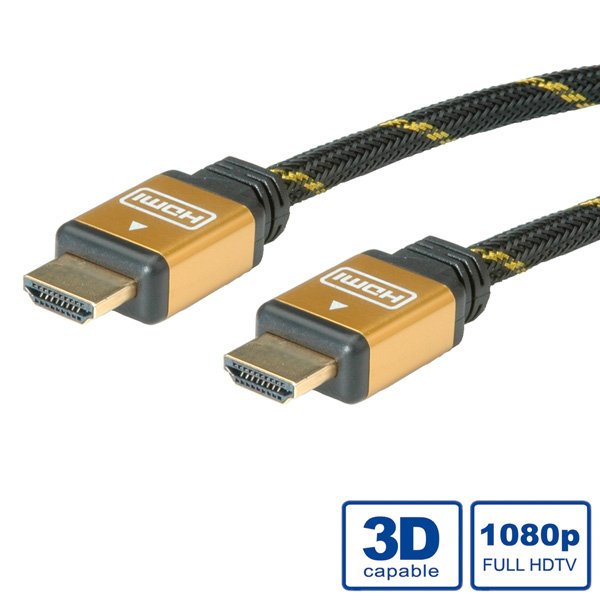 EAN 7611990125548 - ROLINE 11.04.5560 cable HDMI 15 m HDMI tipo A (Estándar) Negro, Oro imagen 2