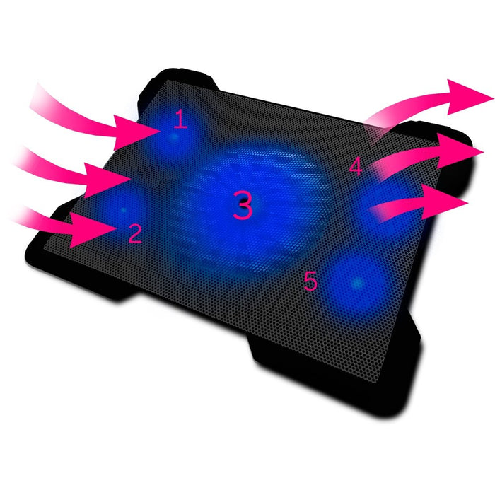 EAN 8435089016543 - Woxter 1560 R almohadilla fría 43,2 cm (17") 2800 RPM Negro imagen 2