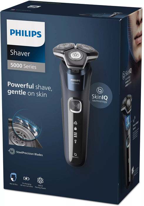 EAN 8720689007856 - Philips SHAVER Series 5000 S5885/25 afeitadora Máquina de afeitar de rotación Recortadora Azul imagen 3