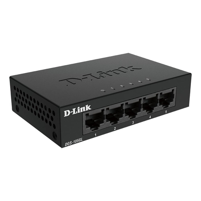 EAN 0790069458576 - D-Link DGS-105GL/E switch No administrado Gigabit Ethernet (10/100/1000) Negro imagen 3