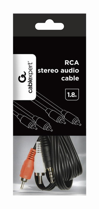 EAN 8716309096683 - Cablexpert CCA-2R2R-6 cable de audio 1,8 m 2 x RCA Negro, Rojo, Blanco imagen 1