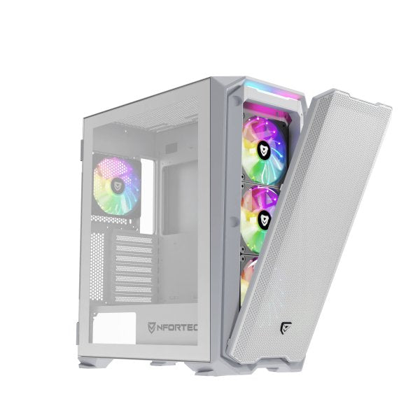 EAN 8435443721854 - Nfortec NF-CS-KRATERX-W carcasa de ordenador Midi Tower Blanco imagen 8