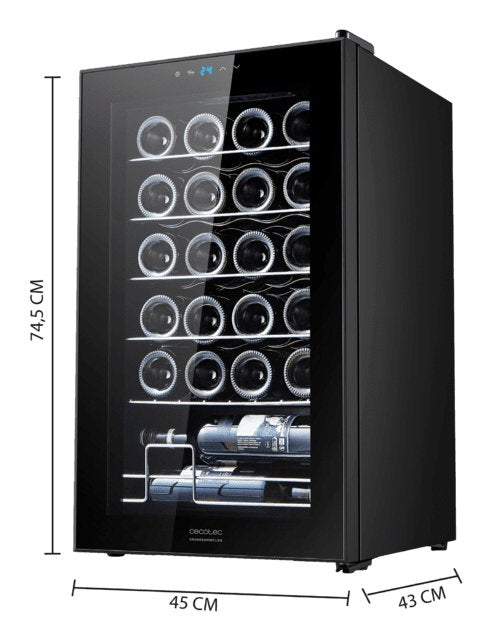 EAN 8435484001243 - Cecotec 00124 enfriador de vino Nevera de vino Independiente Negro 24 botella(s) imagen 3