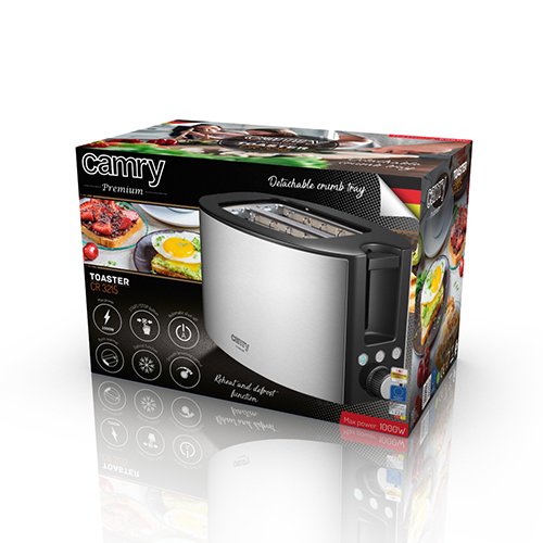 EAN 5902934838320 - Camry Premium CR 3215 tostadora 2 rebanada(s) 1000 W Acero inoxidable imagen 7