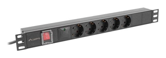 EAN 5901969441758 - Lanberg PDU-05F-0200-BK unidad de distribución de energía (PDU) 5 salidas AC 1U Negro imagen 6