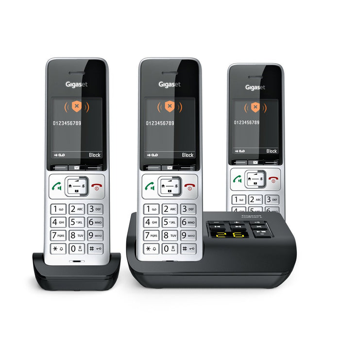 EAN 4250366866659 - Gigaset COMFORT 500A Trio Teléfono DECT/analógico Identificador de llamadas Negro, Plata imagen 6