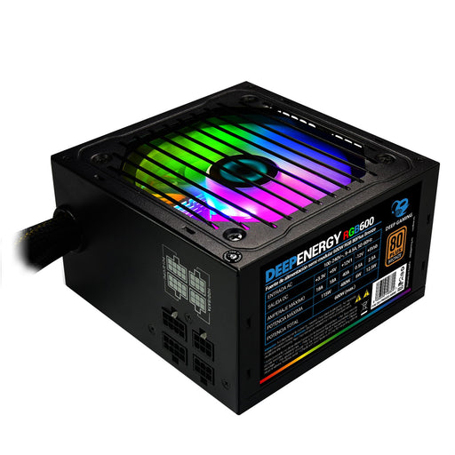 EAN 8436556148804 - Deep Gaming DeepEnergy RGB600 unidad de fuente de alimentación 600 W 20+4 pin ATX ATX Negro imagen 1