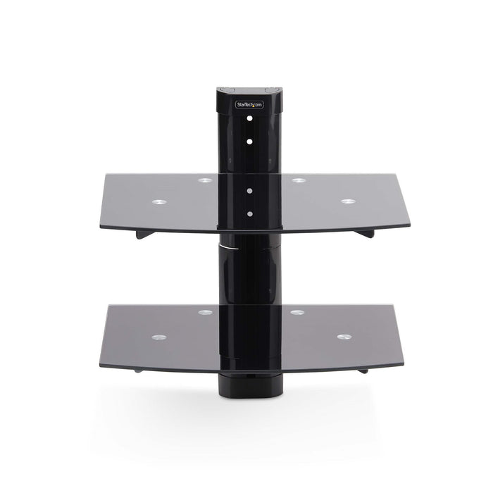 EAN 0065030901222 - StarTech.com 2B-WALL-MOUNT-SHELF estante para equipo av Negro Vidrio imagen 3